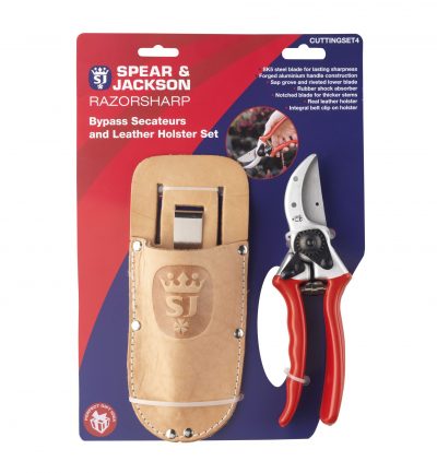 Spear & Jackson Bypass Secateurs & Leather Holster Set