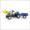 Rolly New Holland TVT 190 Pedal Tractor with Front Loader & Trailer 2
