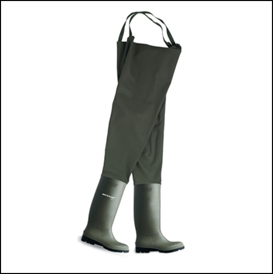 Dunlop Green PVC Chest Waders