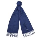 Barbour Plain Lambswool Scarf Navy