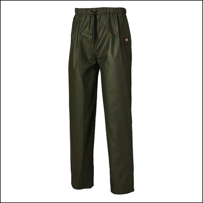 Dickies Raintite Waterproof Trousers Green Various Sizes Men's Workwear 