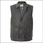 Hoggs of Fife Padded Waxed Waistcoat Olive 1