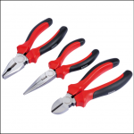 Draper 160mm 3pc Heavy Duty Soft Grip Pliers Set