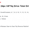Sealey Socket Set 24pc 38Sq Drive Total Drive 4