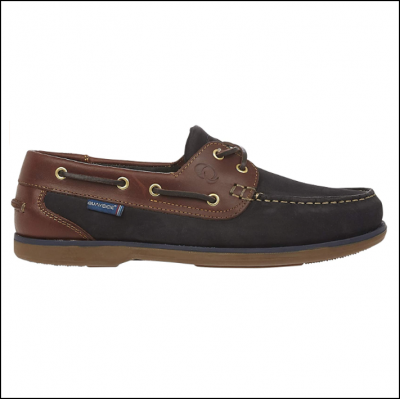 Quayside Ladies Clipper Navy-Chestnut Boat Shoe 1