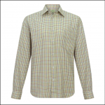 Hoggs of Fife Pure Cotton Wine-Blue-Green Tattersall Check Shirt