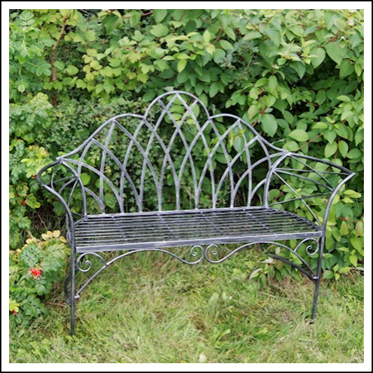 Ascalon Edwardian Garden Bench Seat Ernest Doe Ascalon Edwardian Garden Bench Seat Black Silver