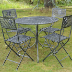 Ascalon Marlborough 5pc Bistro Set Pewter 1