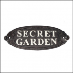 Ascalon Cast Iron 'Secret Garden' Oval Plaque 1