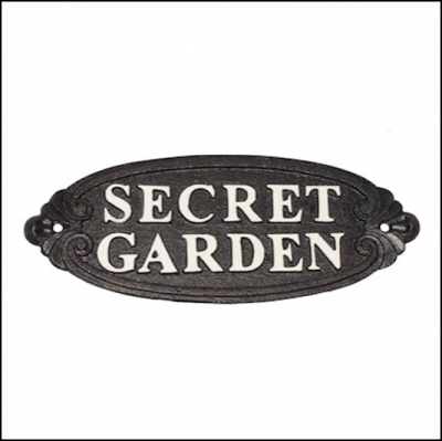 Ascalon Cast Iron 'Secret Garden' Oval Plaque 1