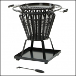 Lifestyle Signa Steel Fire Basket with BBQ Grill