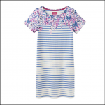 Joules Riviera Blue Floral Stripe Print Dress 2