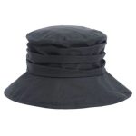 Barbour Ladies Tartan Lined Wax Sports Hat Navy