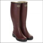 Le Chameau Ladies Giverny Jersey Lined Boot Cherry 1