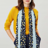 Joules Conway Scarf Navy Leopard Print 2