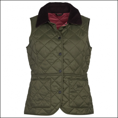 Barbour Deveron Ladies Gilet Olive-Tayberry 1