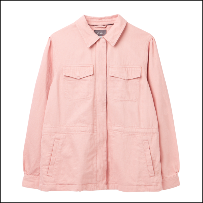 Joules Alexandra Outdoor Shacket Pink | Ernest Doe Shop