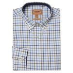 Schoffel Holkham Classic Shirt French Navy-Light Khaki-Sky Blue