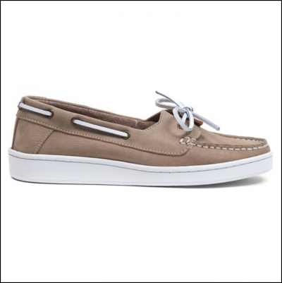 Barbour Miranda Boat Shoe Stone Nubuck 1