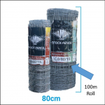 Galvanised Stock Fencing C8/80/15 100M Roll