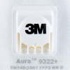 3M 9322+ Aura FFP2 Disposable Valved Sanding & Power Tool Respirator (2pk) 5
