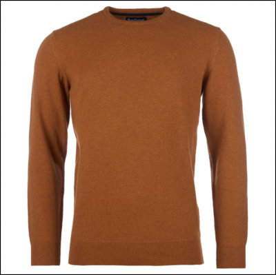 Barbour Essential Crew Neck Jumper Dark Copper 1