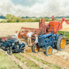 Tractor Themed Blank Cards by Steven Binks - Beer & Barley