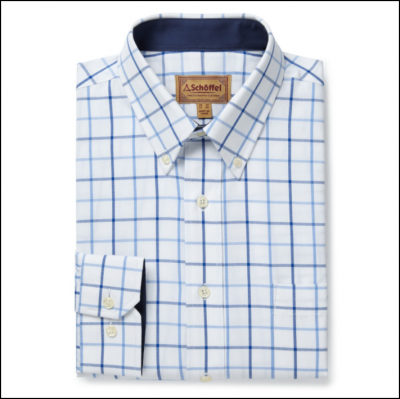 Schoffel Brancaster Classic Shirt Blue Check 1