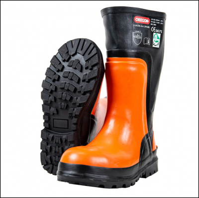 Oregon Yukon Safety Chainsaw Boots Black-Orange 1