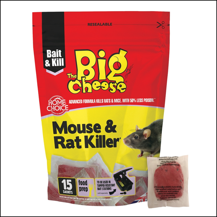 Mouse Killer Kit 15 Pasta Sachets - The Big Cheese Official Manufacturer