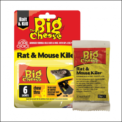 Big Cheese Rat & Mouse Grain Bait Sachets (6x25G) 1