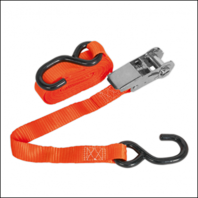 Sealey TD0845S Ratchet Tie Down with Poly Webbing Hook, 800Kg 1