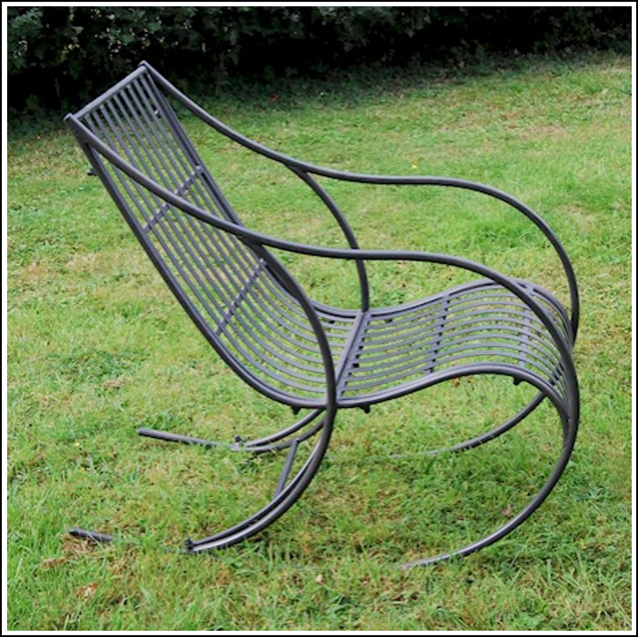 Ascalon Almalfi Garden Rocking Chair Charcoal 1