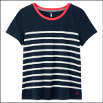 Joules Carley Classic Crew T-Shirt French Navy-Cream Stripe 1