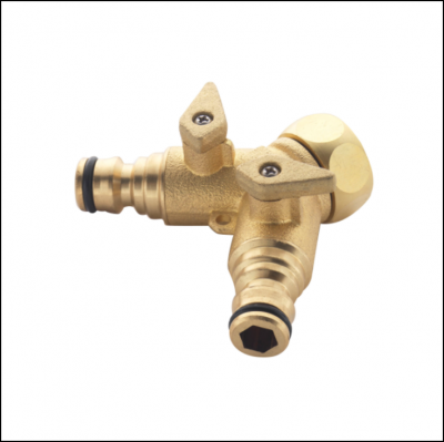 Spear & Jackson 3/4" Two Way Brass Tap Connector