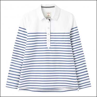 Joules Ashbrook Pop Over Deck Shirt White Blue Stripe 1