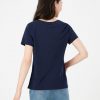 Joules Carley Print Classic Crew T Shirt French Navy Bee 2
