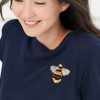 Joules Carley Print Classic Crew T Shirt French Navy Bee 3