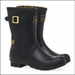 Joules Molly Mid Height Wellies Gold Etched Bee 1