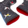 Joules Junior Roll Up Flexible Print Wellies Navy Spotty Horses 5