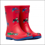 Joules Junior Roll Up Flexible Print Wellies Red Tractor – Size 1