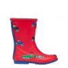 Joules Junior Roll Up Flexible Print Wellies Red Tractor 2