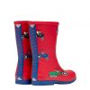 Joules Junior Roll Up Flexible Print Wellies Red Tractor 4