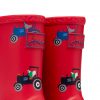 Joules Junior Roll Up Flexible Print Wellies Red Tractor 5
