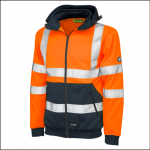 Veltuff Class 2 Hi-Vis Stretch Hoodie Navy-Orange 1