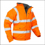 Veltuff Class 2 Hi-Vis Waterproof Bomber Jacket Orange