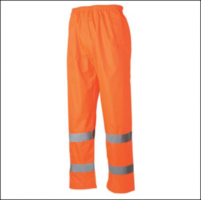 Veltuff Waterproof Hi-Vis Safety Trousers Orange 1