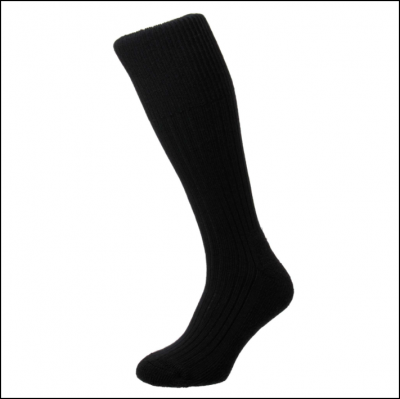 HJ Hall Men's Commando Wool Rich Work Boot Socks Black 1