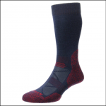 HJ Hall Men’s ProTrek Adventure Trek Socks Navy-Red Marl