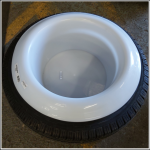 Saddlers White Tyre Bowl